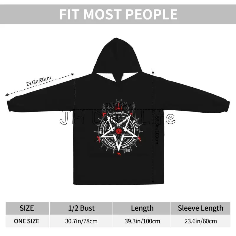 Black Satan Skull Dead Head My - огляд і ціна Sherpa Hoodie Fleece