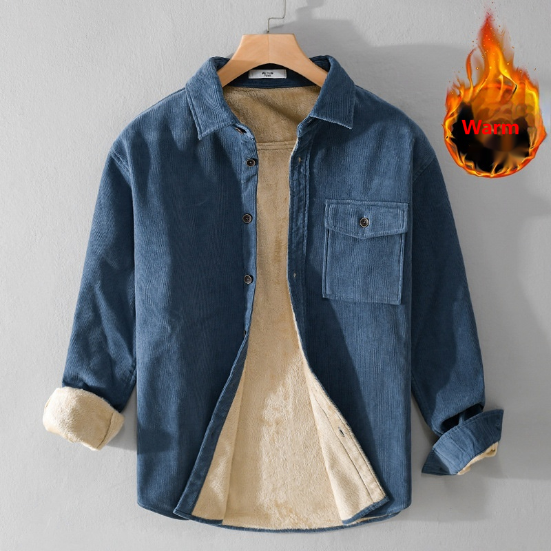 Men's Corduroy Shirt Jacket He - огляд і ціна Flannel Shirt Lined