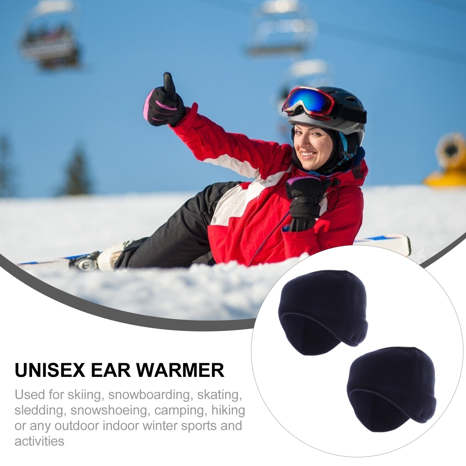 2Pcs Windproof Warm Headband P - огляд і ціна Fleece Ear Warmer Band