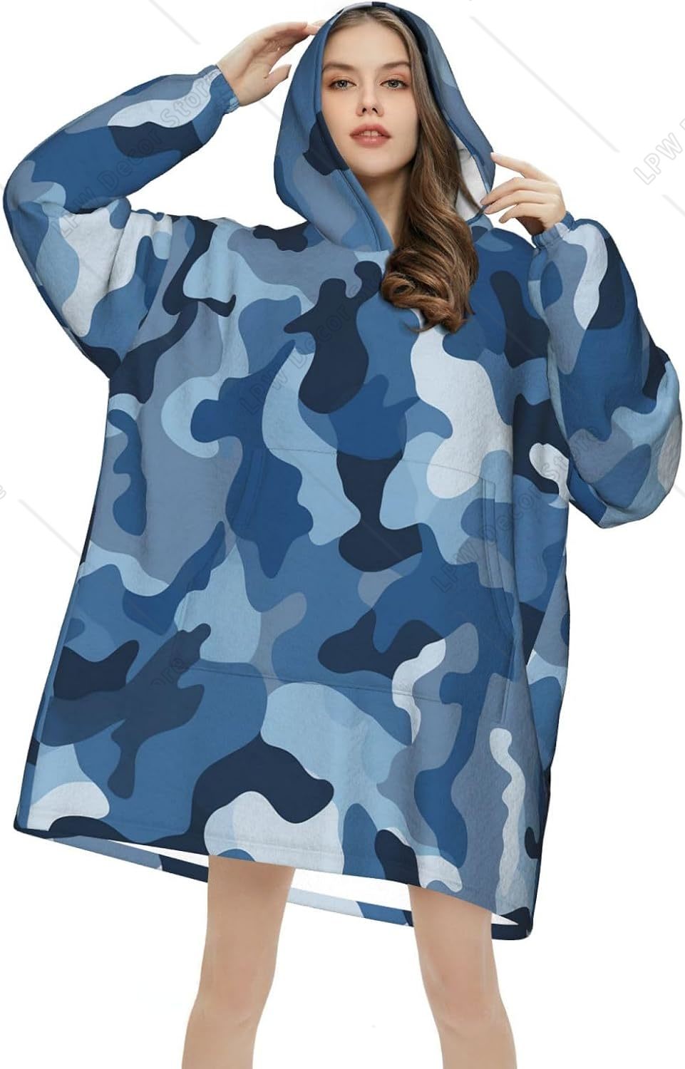 Classic Blue Camo Wearable Bla - огляд і ціна Sherpa Hoodie Fleece