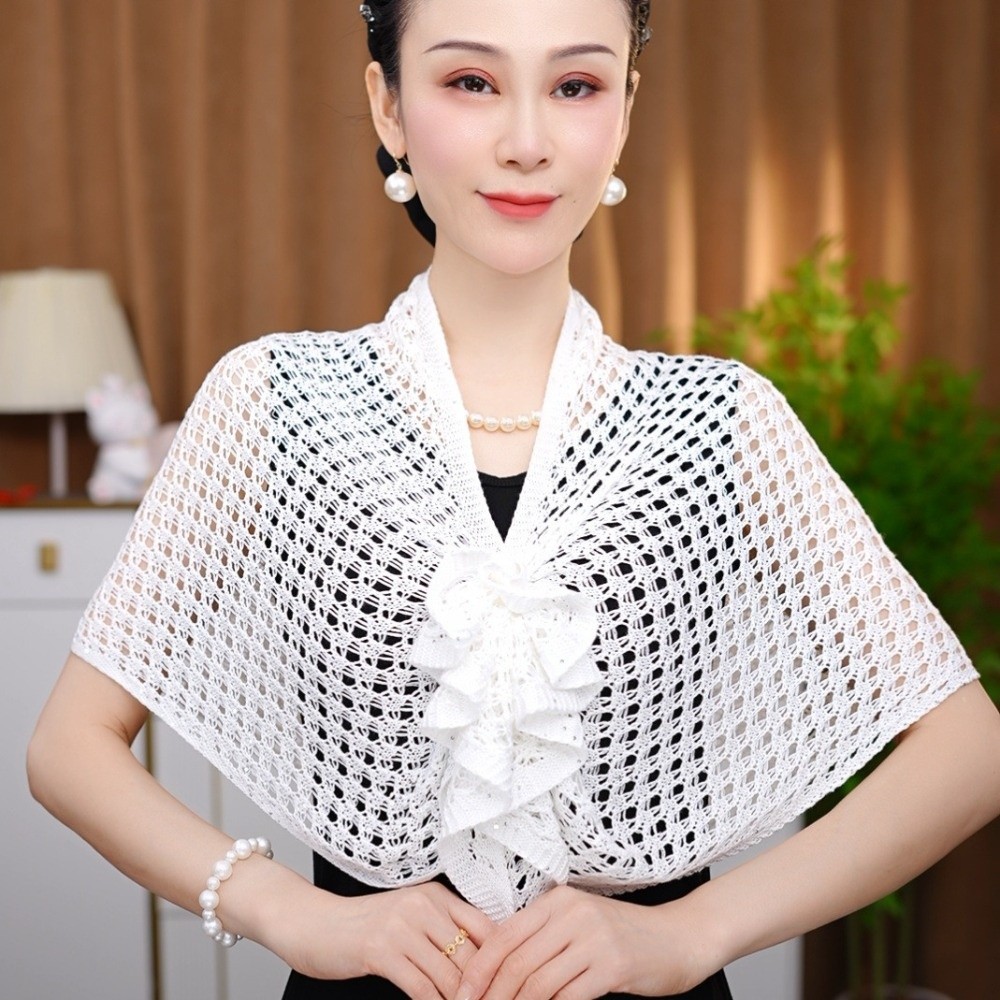 Sparkly Design Hollow Out Card - огляд і ціна Shawl Wrap Winter