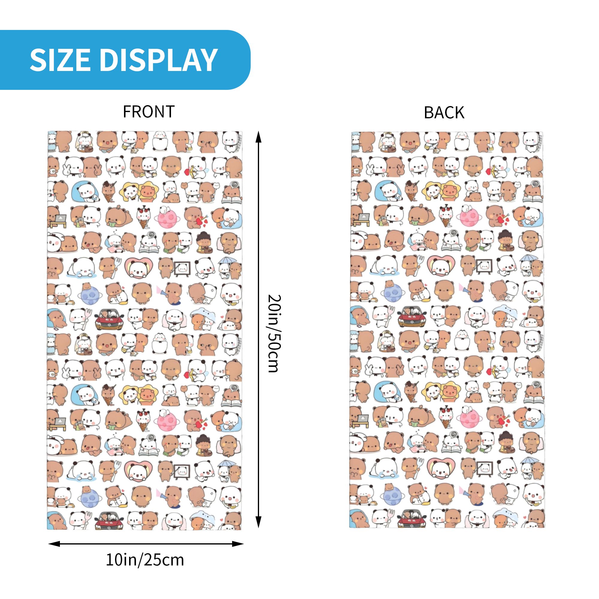 Custom Bear Cartoon Peach And  - огляд і ціна Neck Gaiter Fleece