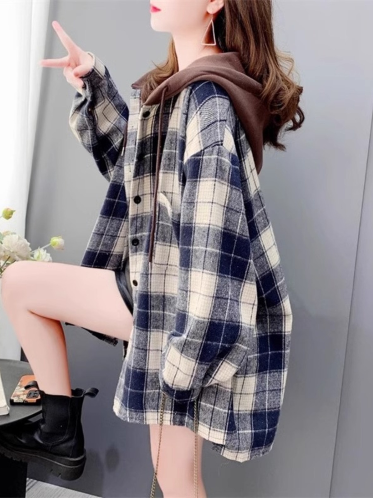 Women's Oversized Plaid Flanne - огляд і ціна Flannel Shirt Lined