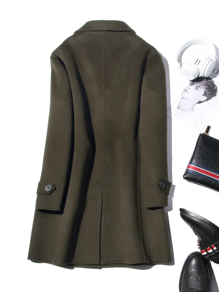 AYUNSUE 100% Wool Coat Men Aut - огляд і ціна Wool Coat Peacoat