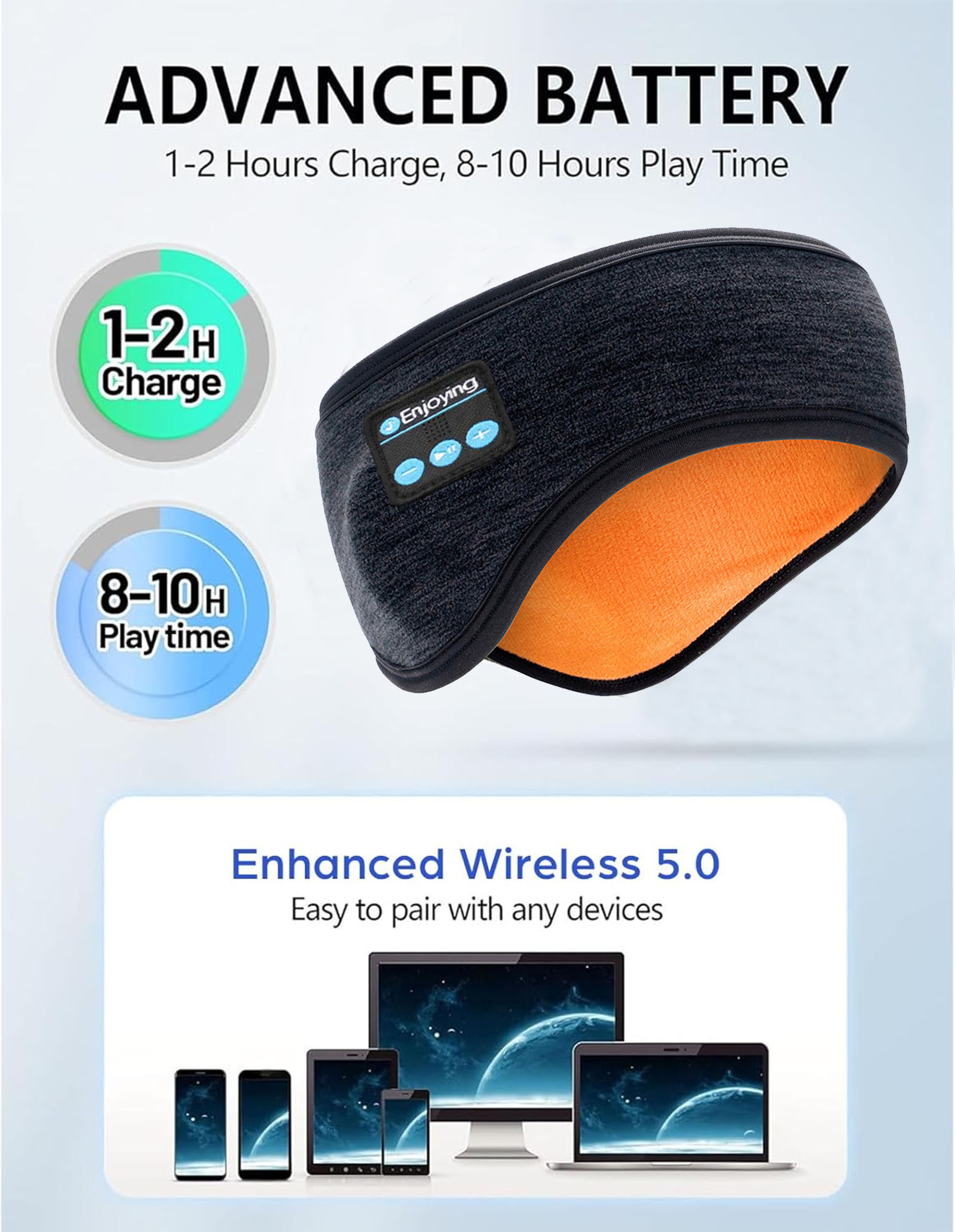 Wireless Bluetooth Headphones  - огляд і ціна Winter Headband Fleece