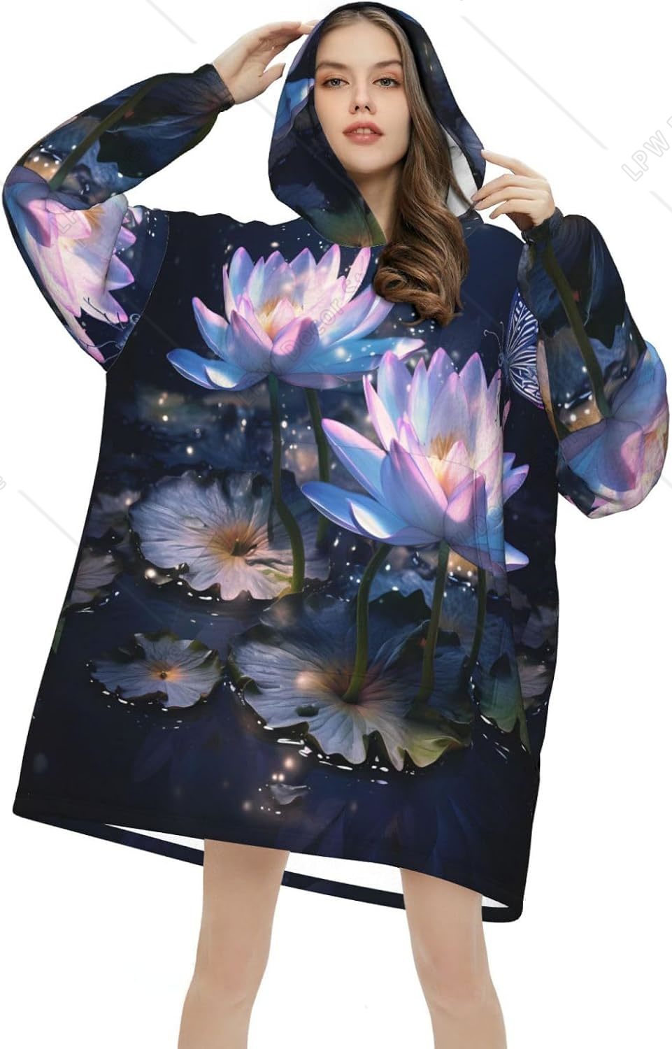 Fantasy Waterlily Wearable Bla - огляд і ціна Sherpa Hoodie Fleece