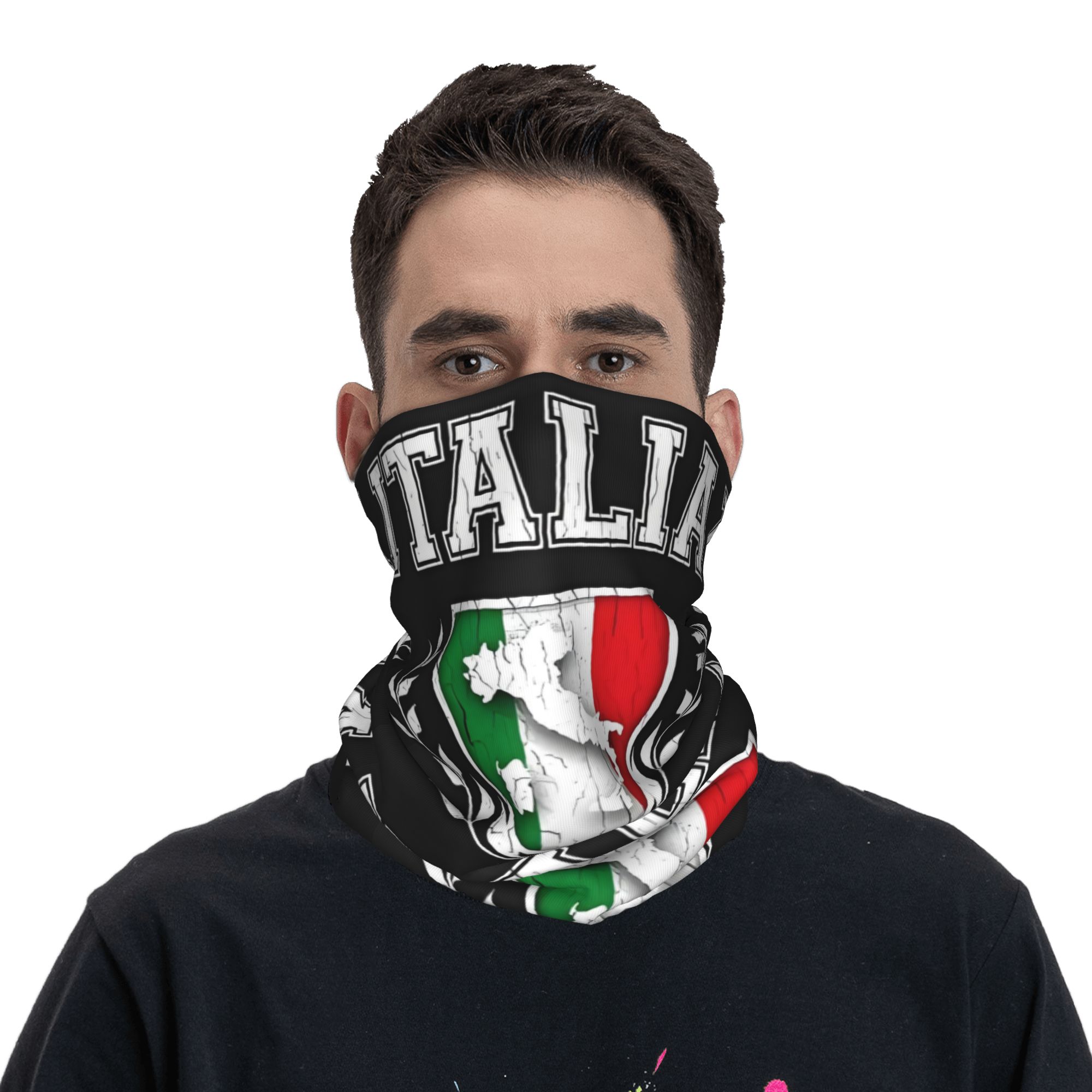 Custom Italy Flag Bandana Neck - огляд і ціна Neck Gaiter Fleece