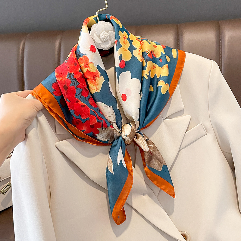 70x70cm Silk Scarf Square For  - огляд і ціна Shawl Wrap Winter