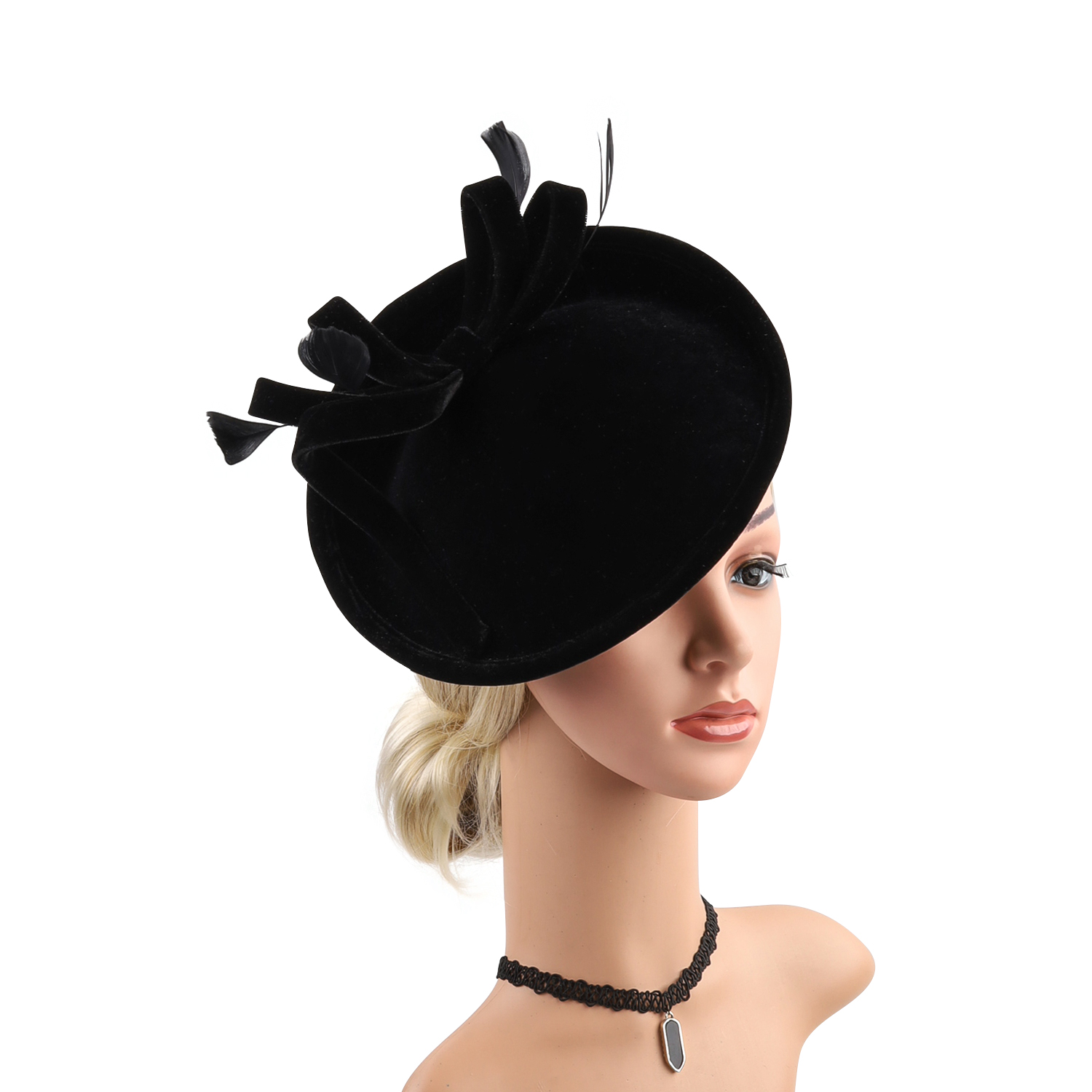 Velour Velvet Fascinator Feath - огляд і ціна Winter Headband Fleece