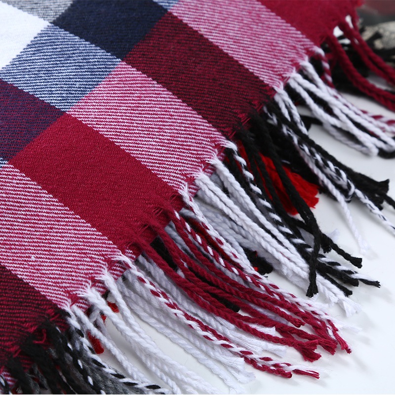 Winter Men Scarf Plaid Stripe  - огляд і ціна Wool Scarf Men