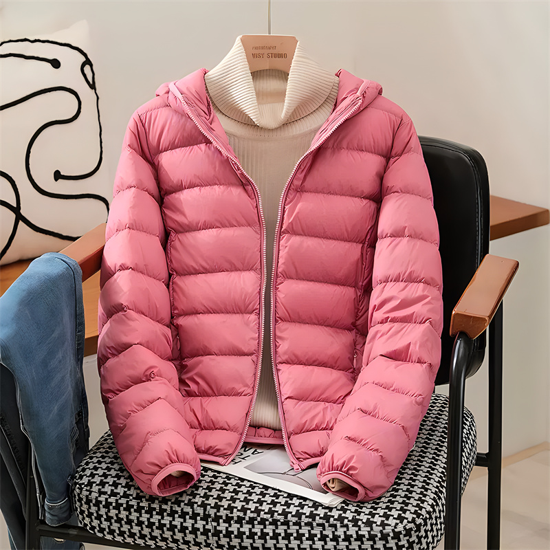 Plus Size Women Hooded Korean  - огляд і ціна Down Jacket Packable