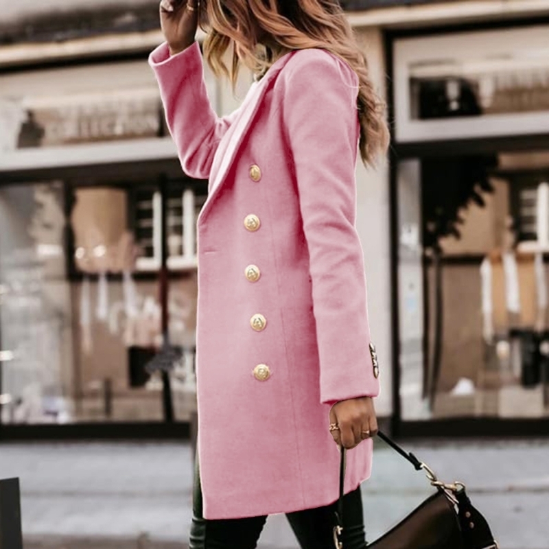 Y5GC Womens Fall Winter Wool C - огляд і ціна Wool Coat Peacoat