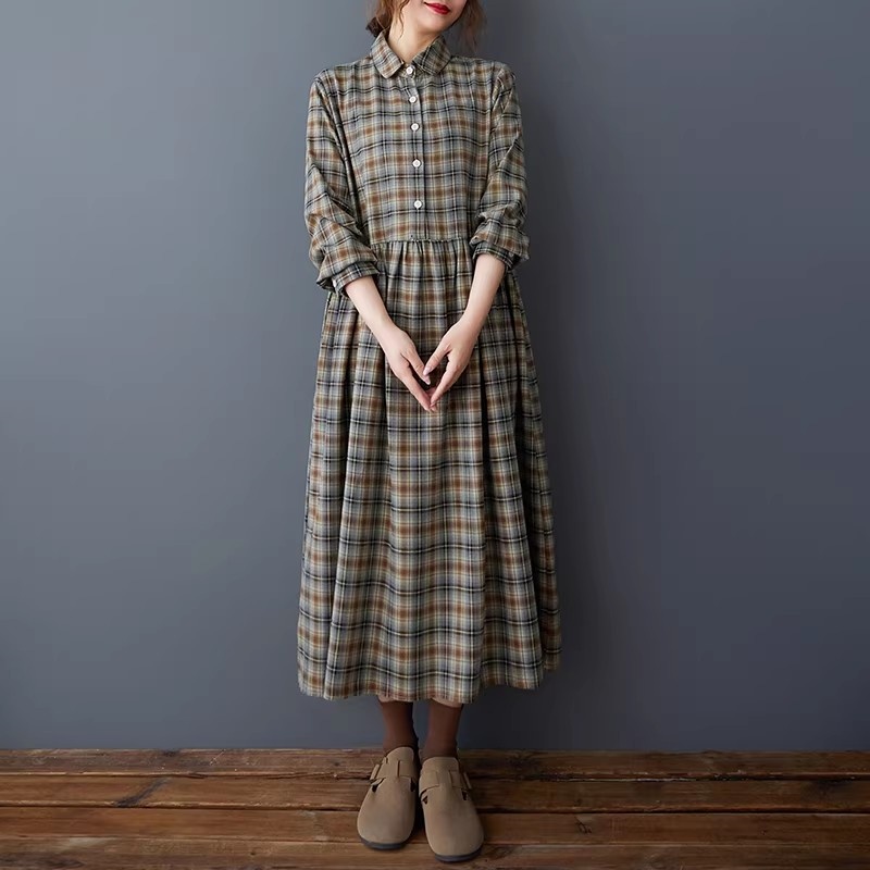 Korean Loose Retro Plaid Shirt - огляд і ціна Flannel Shirt Lined
