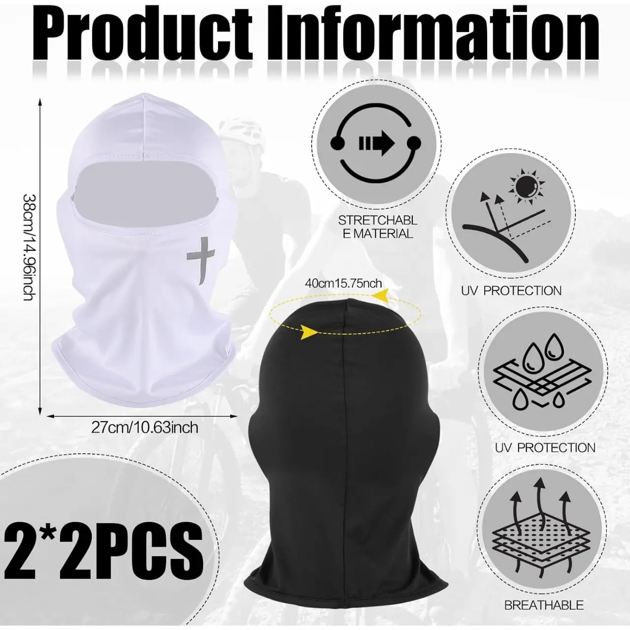 2 Pcs Full Face Mask Balaclava - огляд і ціна Balaclava Ski Mask