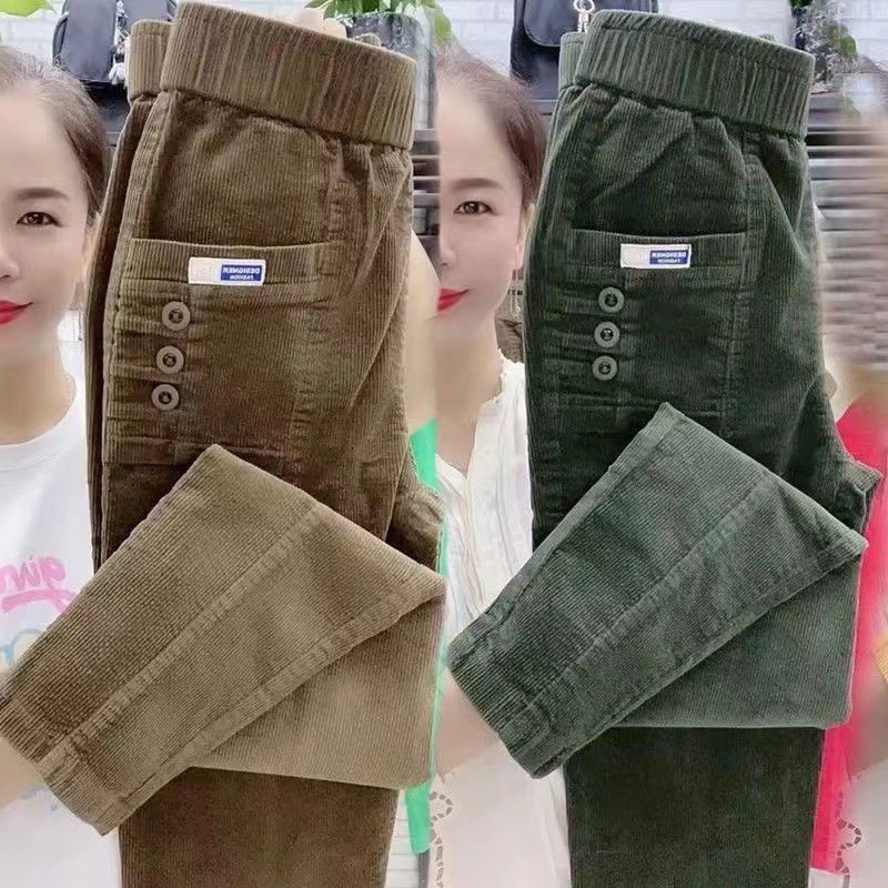 Women Warm Spring Winter Butto - огляд і ціна Corduroy Pant Warm
