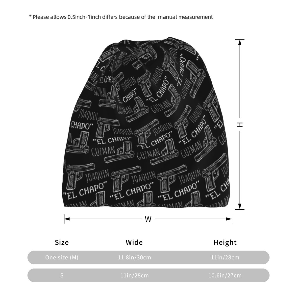 Joaquin El Chapo Guzman Narcos - огляд і ціна Knit Beanie Hat Warm
